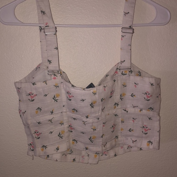 Cropped floral top - Picture 4 of 5